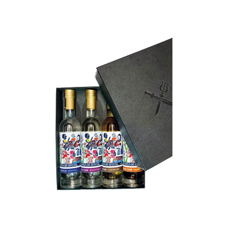 Cave Guildive & Rum Rarities Cachaça Set 4x 10cl Single Cask Cachaça, 46% 40cl