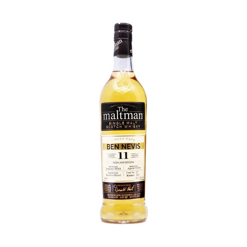 The Maltman Ben Nevis 11 Year Old Single Cask No. 37 Bourbon Barrel, 52.7% 70cl