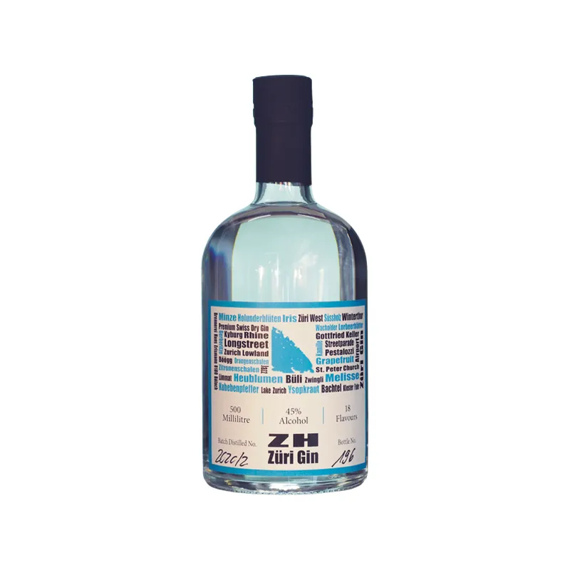 Erismann ZH Züri Dry Gin, 45% 50cl