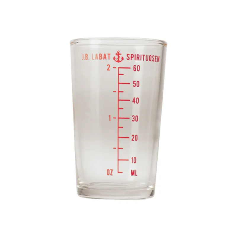 Messbecher J.B. Labat Massbecher Glas Signalrot,  6 cl